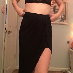 Black Asymmetrical Babe Skirt